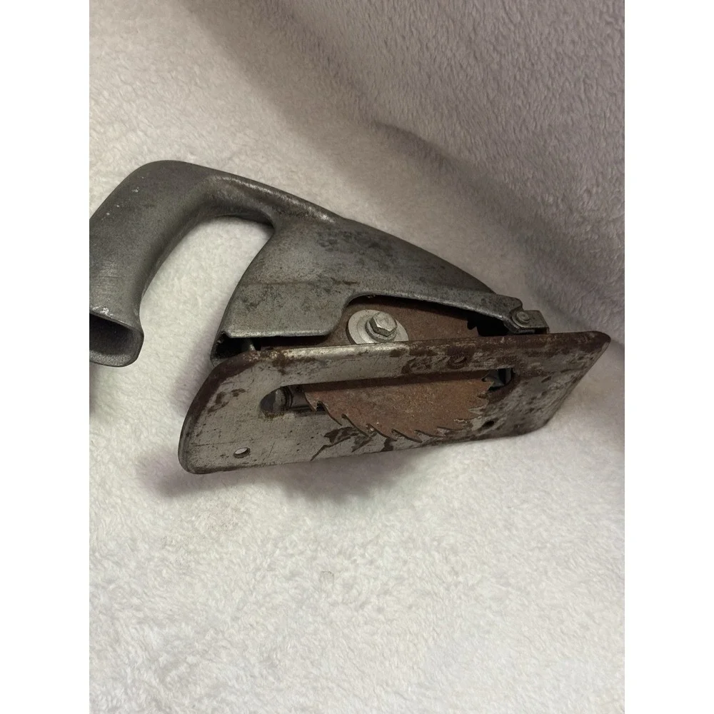 Vintage Drill Powered‎ Circular Saw Attachment Metal Hand Tool Rustic Workshop